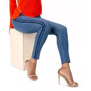 Liverpool Chloe Skinny Jeans Size 8 Side Stripe Pull On Denim Jeggings